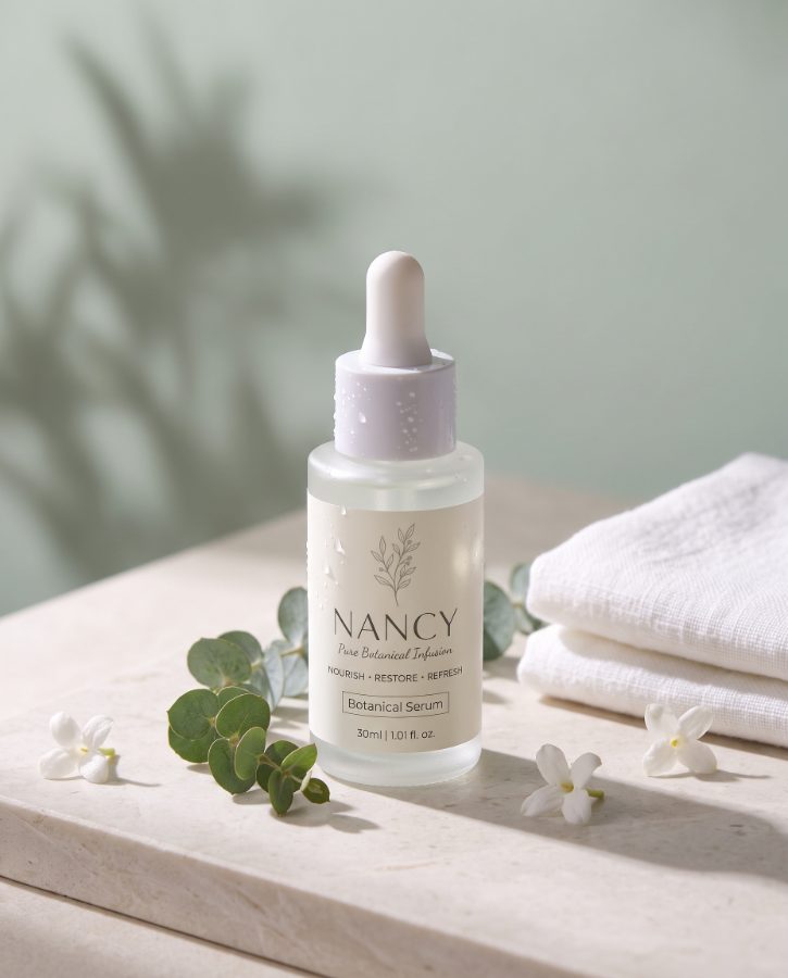 Nancy botanical serum on stone