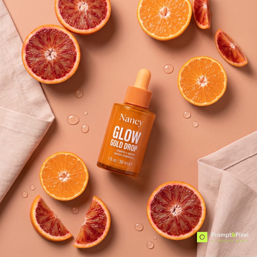 Glow Gold Drop flat lay